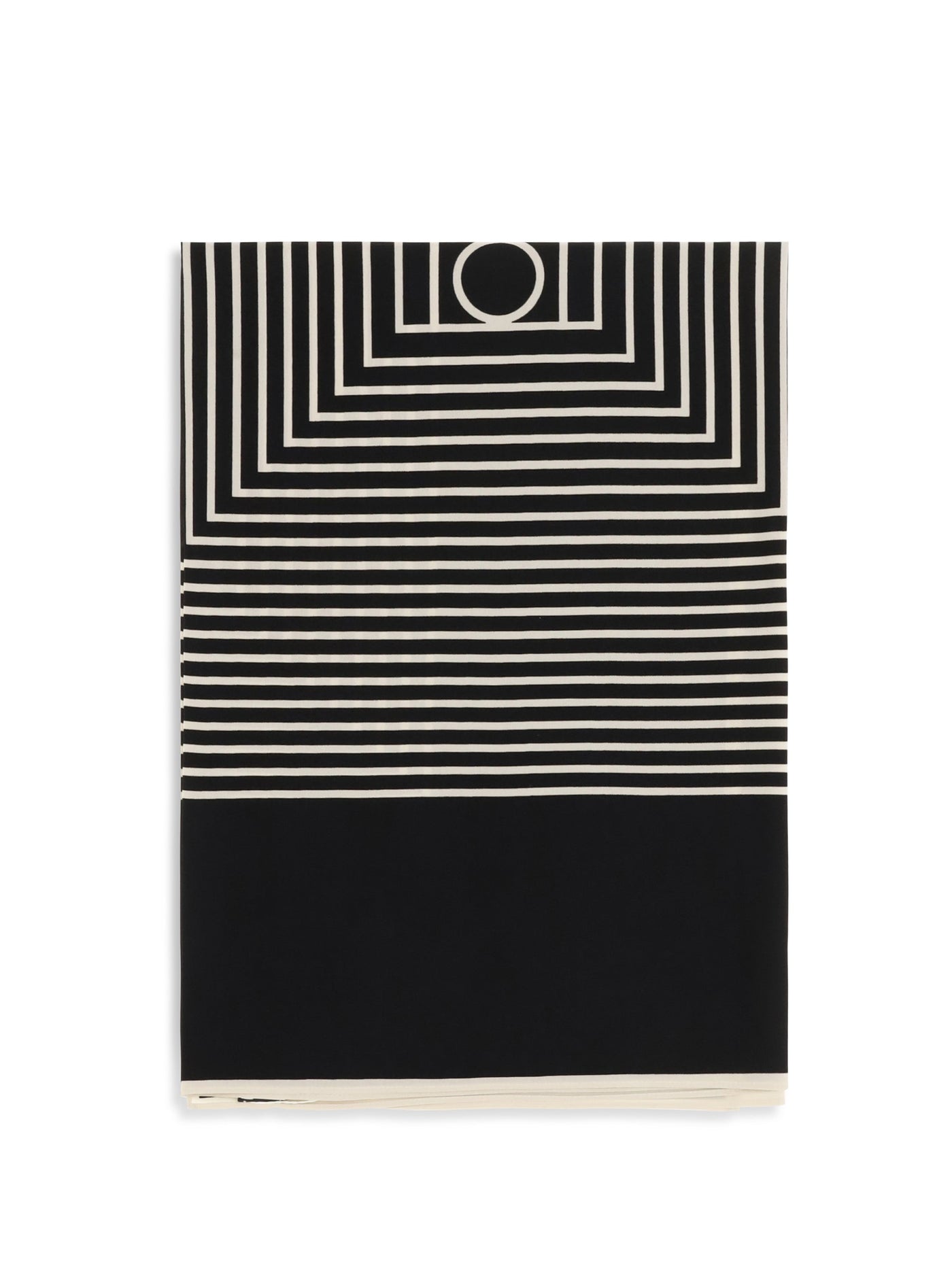 Toteme Monogram Silk Scarf — Black Scarfs
