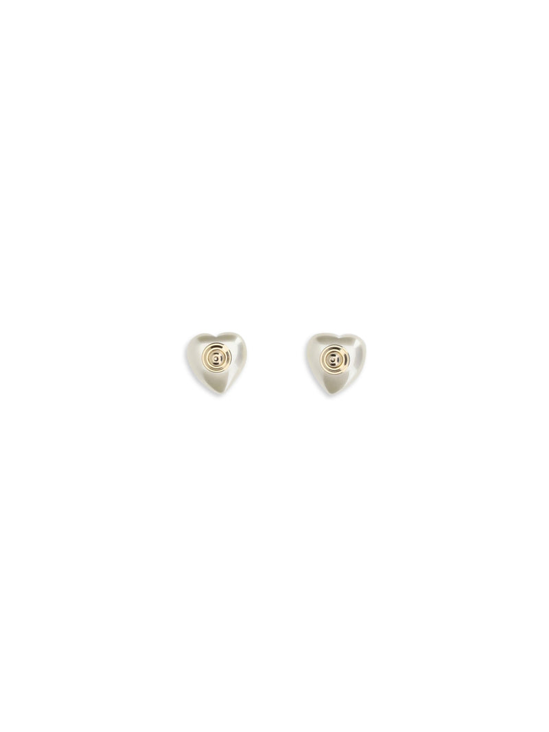 Valentino Garavani Vlogo Signature Metal And Pearl Earrings — Gold