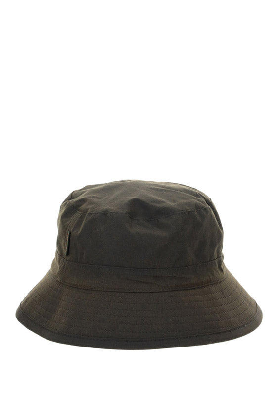 Barbour Mha0001 Waxed Cotton Bucket Hat — Olive