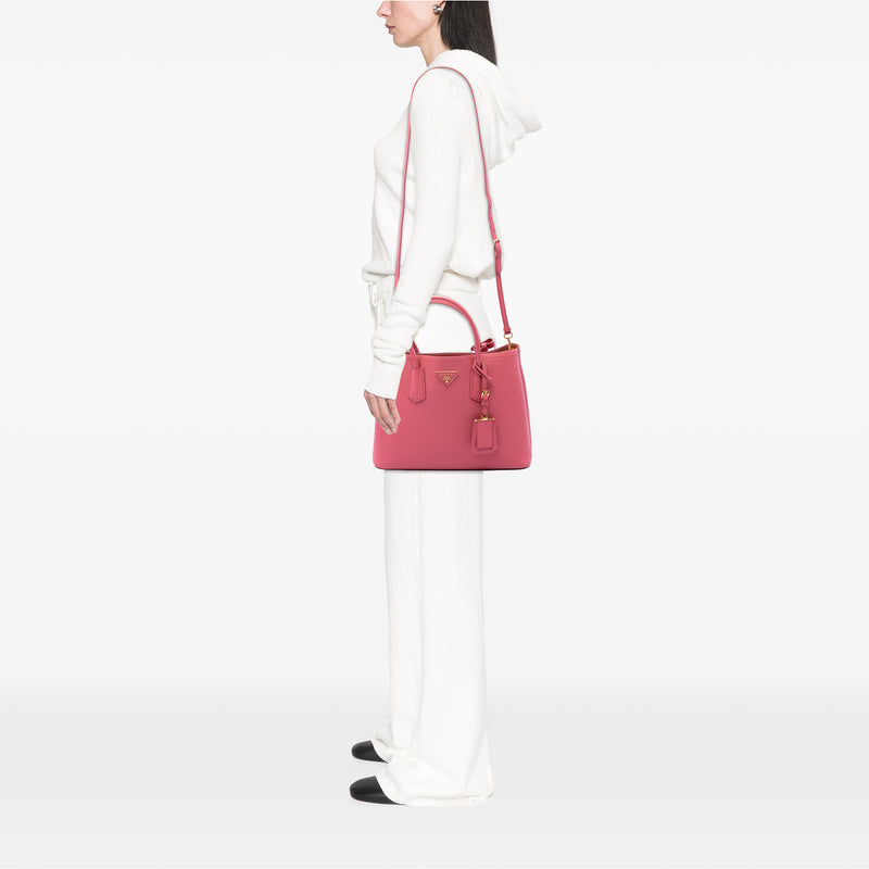Medium Saffiano Cuir Double Satchel - Image 6