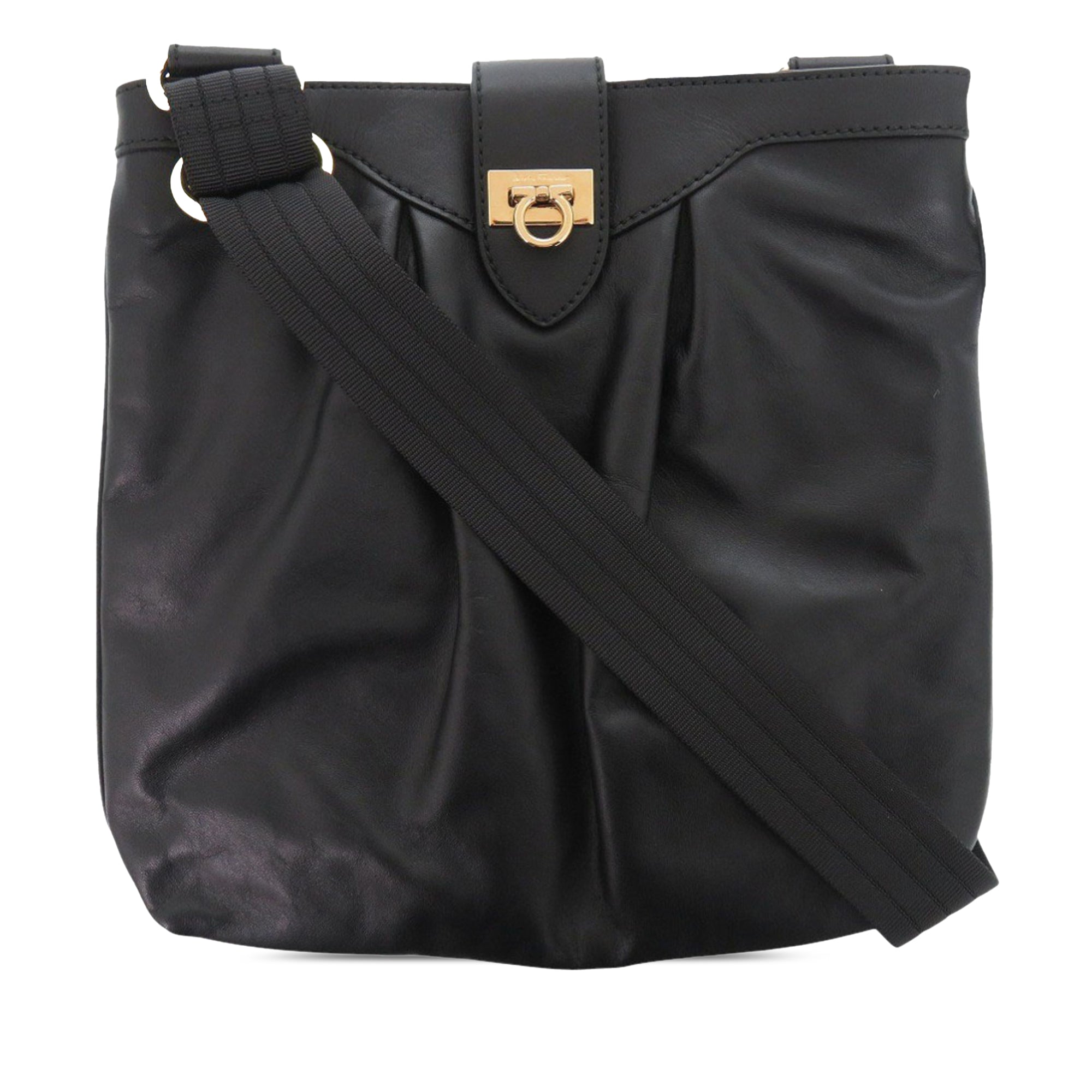 Leather Gancini Crossbody - Image 1