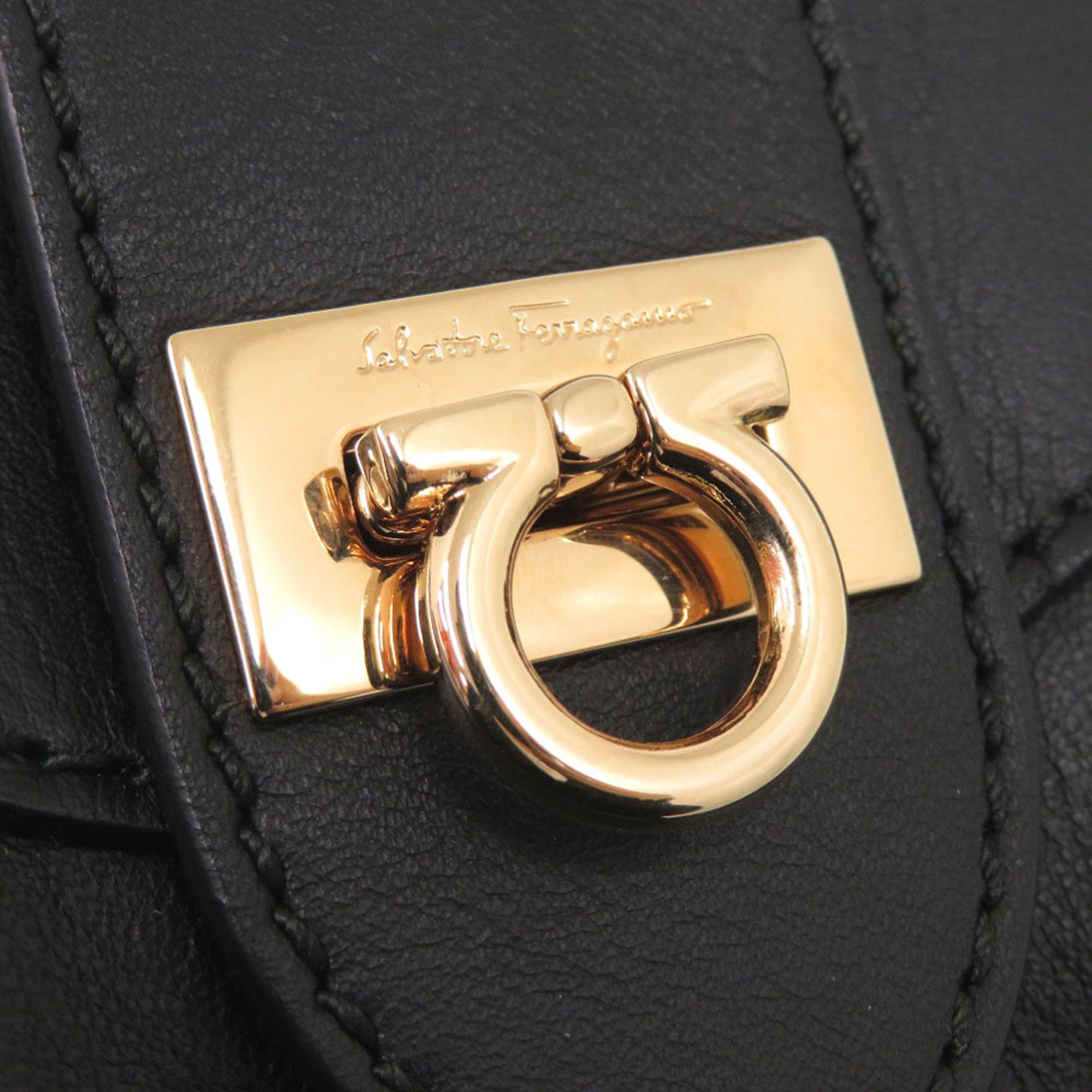 Leather Gancini Crossbody - Image 6