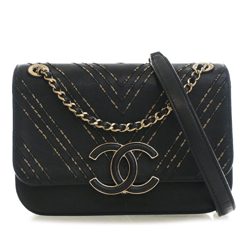Small Chevron Sheepskin Subtle Flap