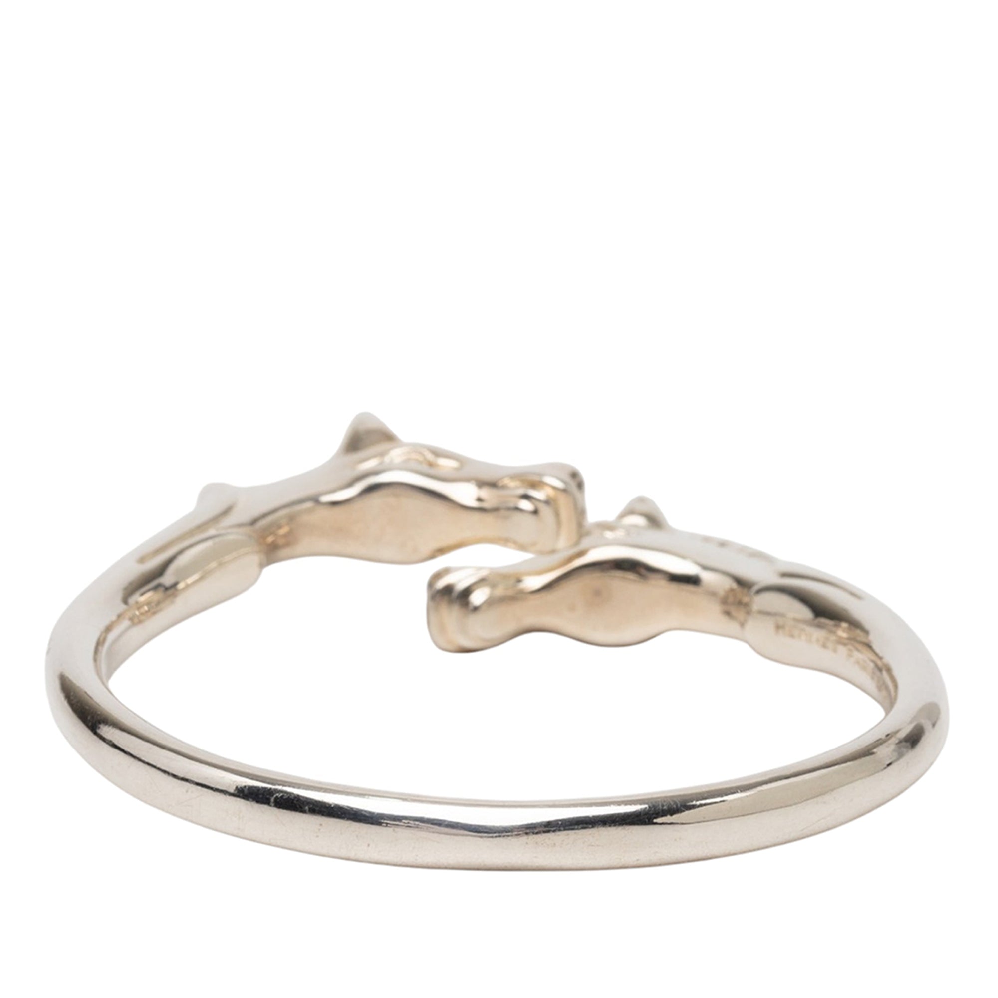 Palladium Plated Ravinet d Enfert Double Horse Head Bracelet - Image 3
