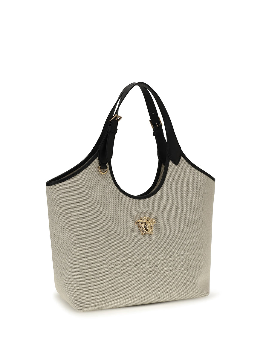 Versace Tote Bag — Beige Cotton