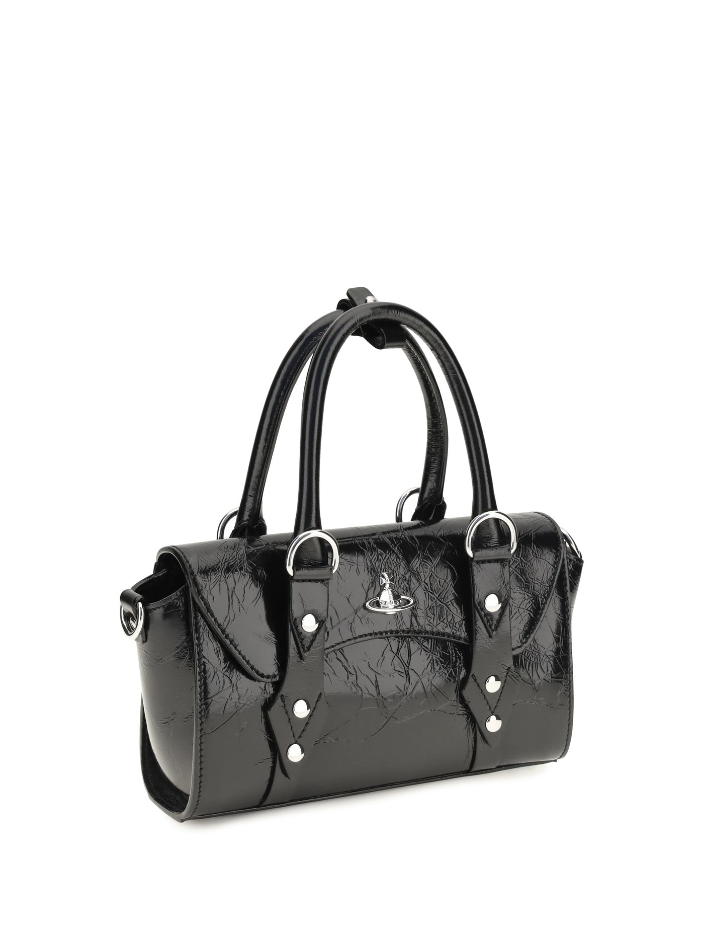 Vivienne Westwood Bettina Shoulder Bag — Black Calf Leather