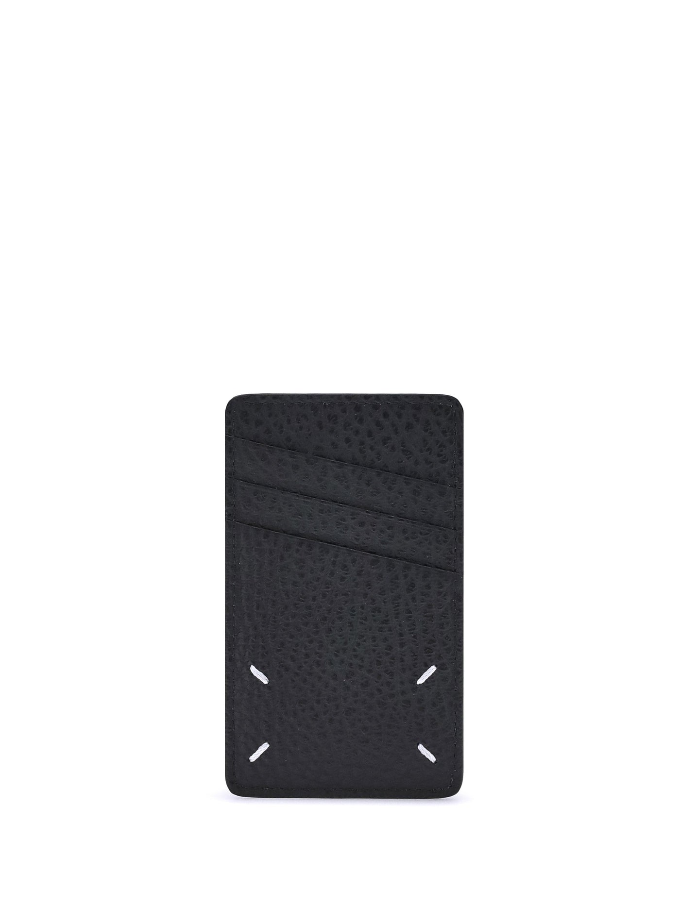 Maison Margiela Grained Leather Card Case — Black Calf Cases