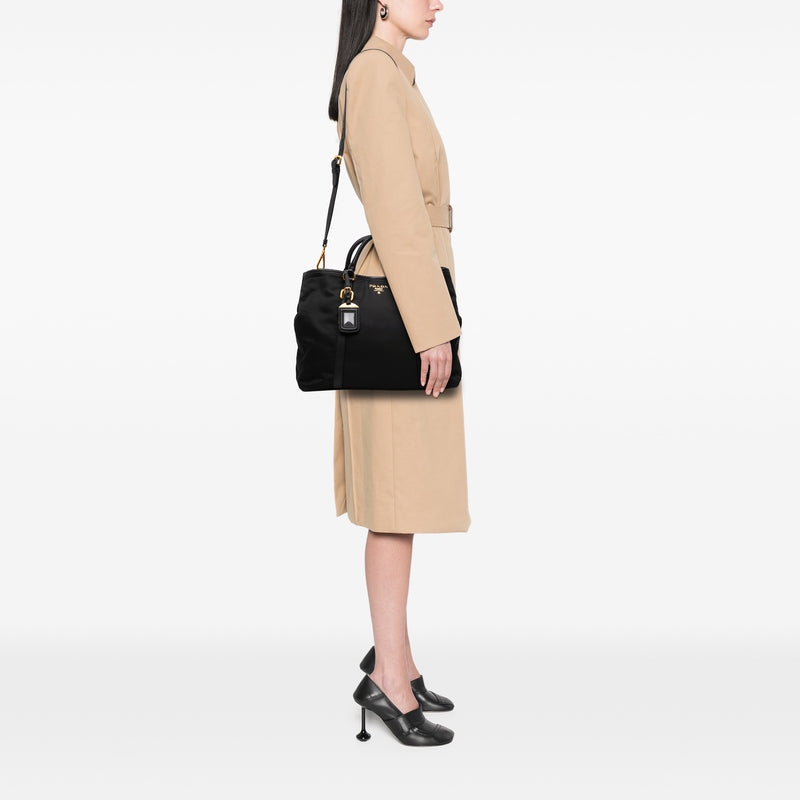 Vitello Daino Trimmed Tessuto Satchel - Image 6