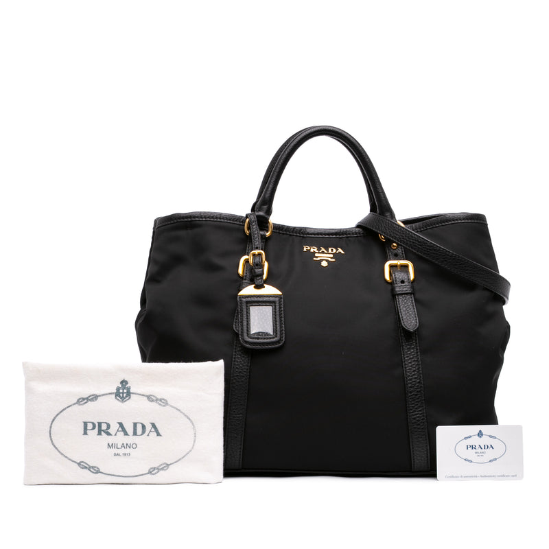Vitello Daino Trimmed Tessuto Satchel - Image 7