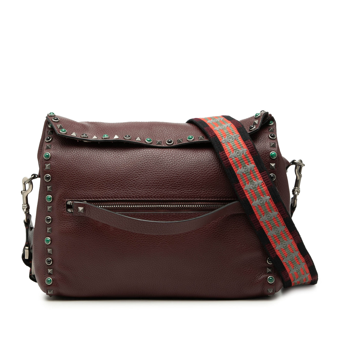 Leather Rolling Rockstud Crossbody - Image 1
