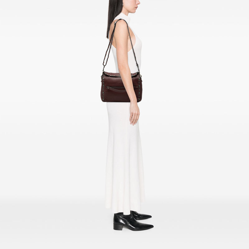 Leather Rolling Rockstud Crossbody - Image 6