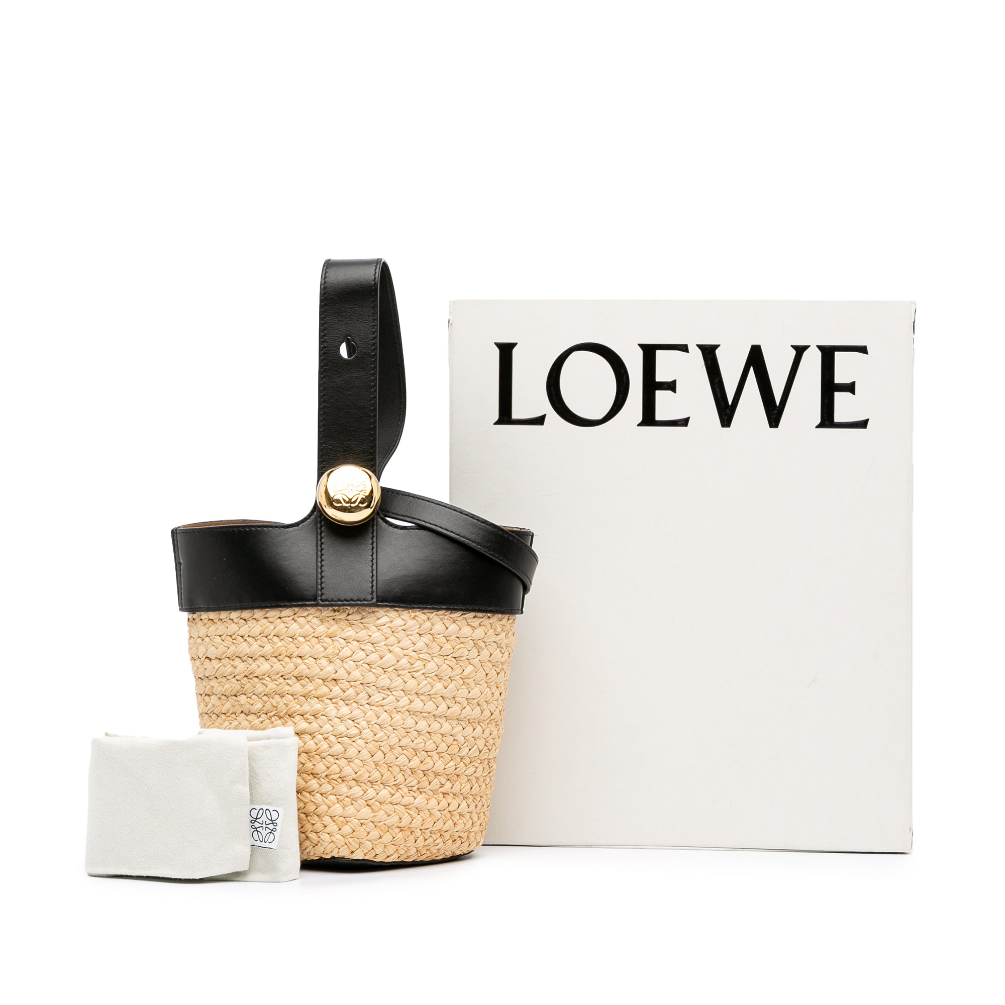 Mini Raffia Pebble Bucket Bag - Image 8