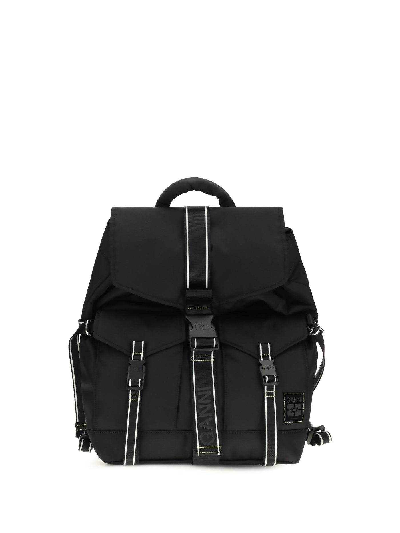Ganni Re-Tech Recycled Polyamide Backpack — Black
