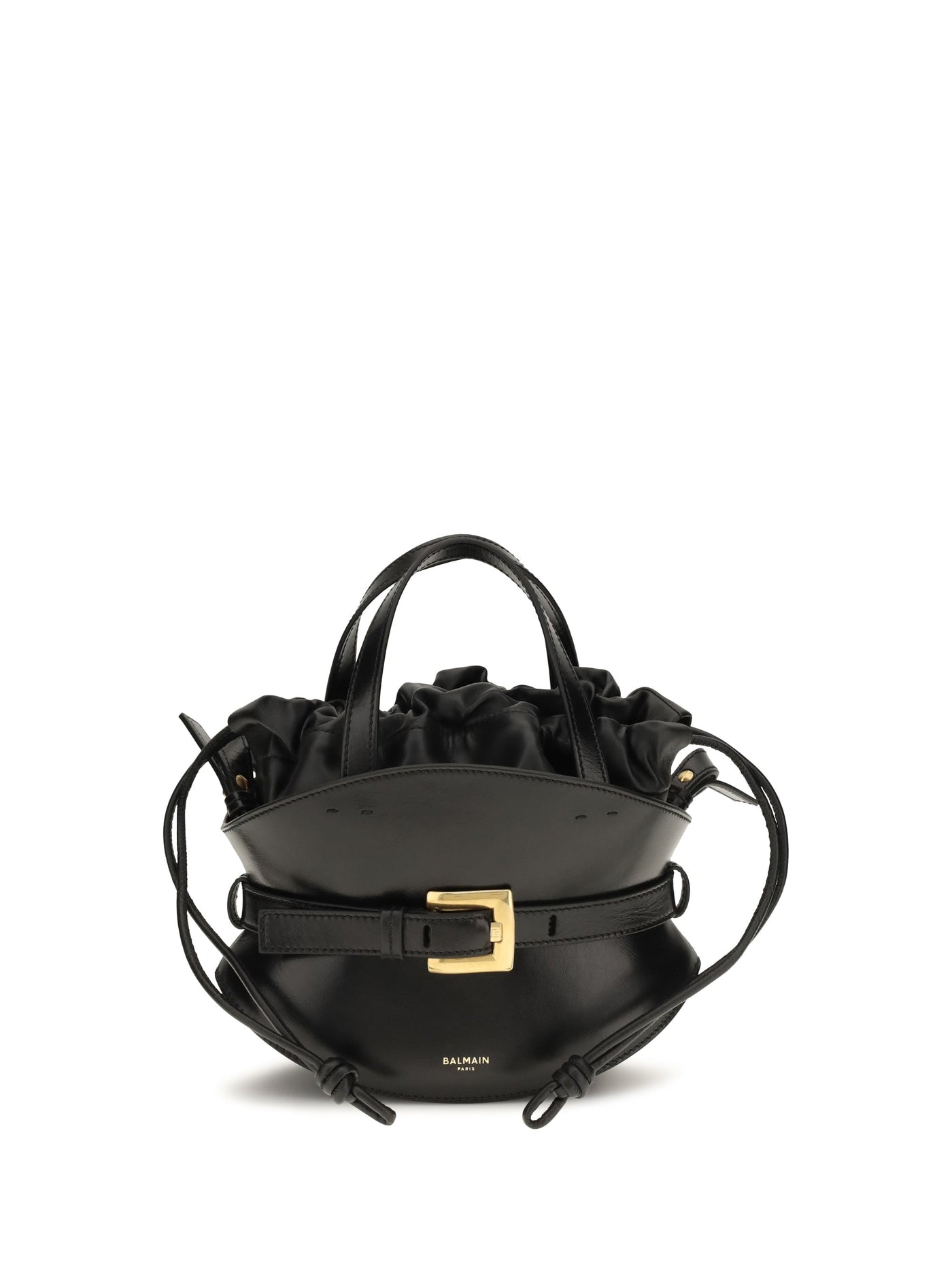 Balmain Shuffle Shoulder Bag — Black Calf Leather Bos Taurus