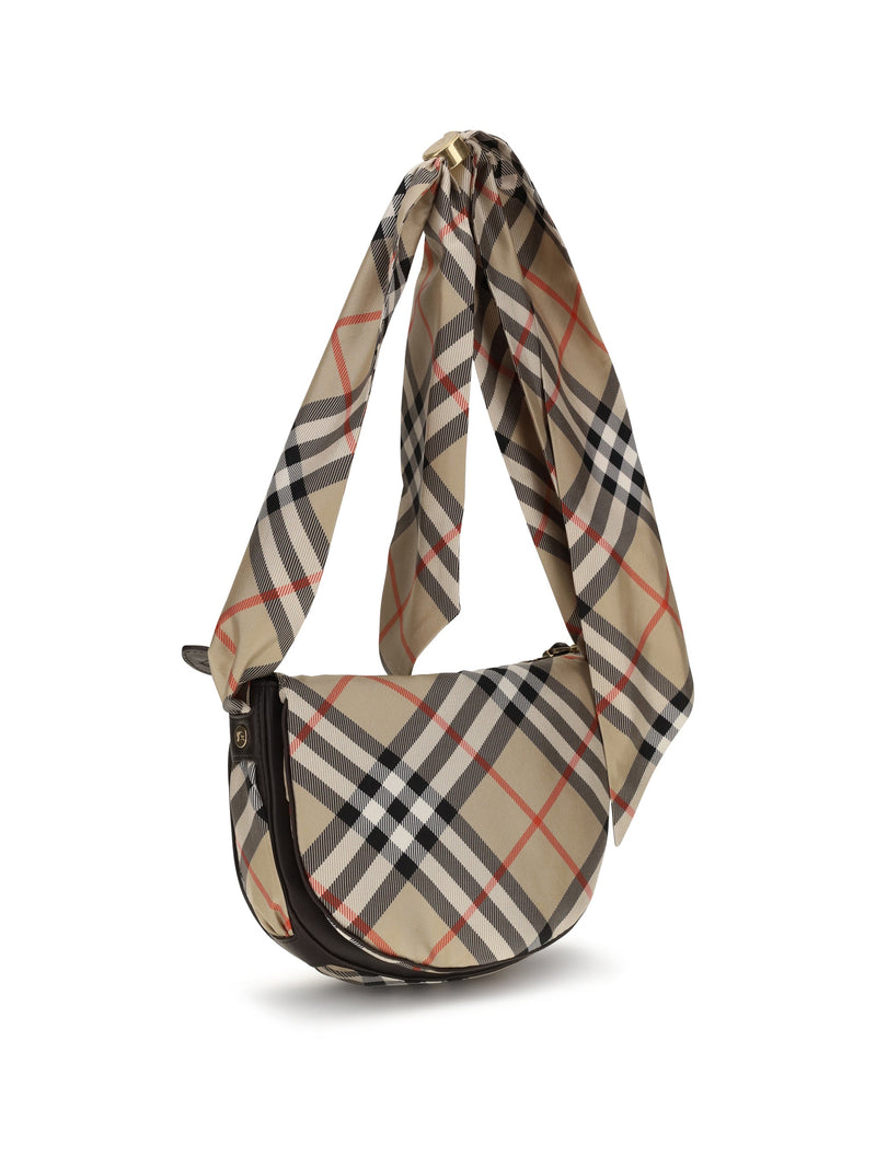 Burberry Ribbon Shoulder Bag — Beige Silk