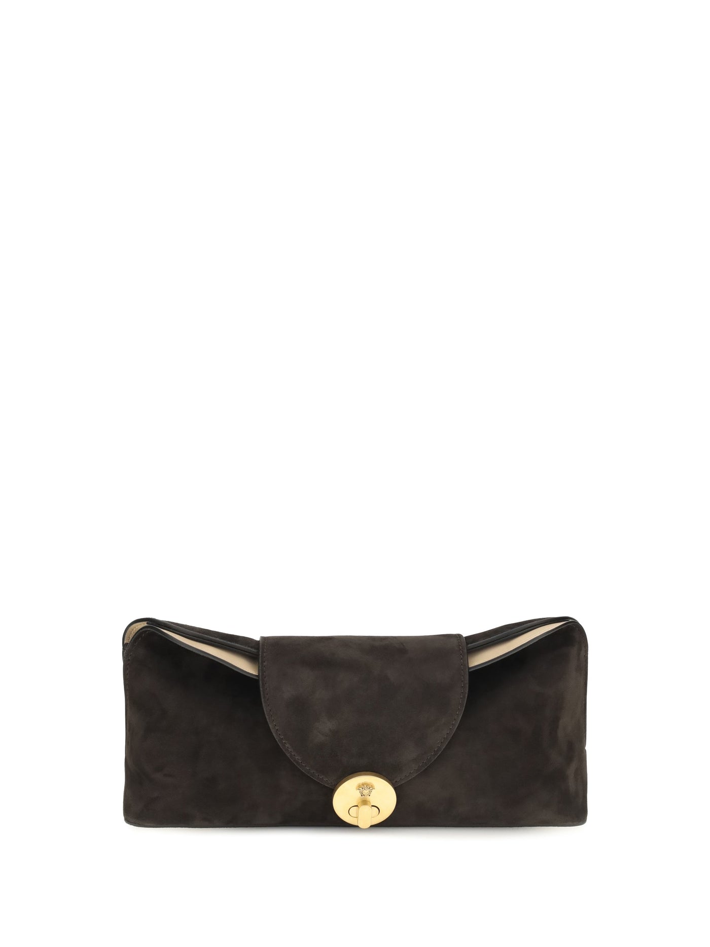 Versace Vivian Clutch — Brown Calf Leather Bos Taurus