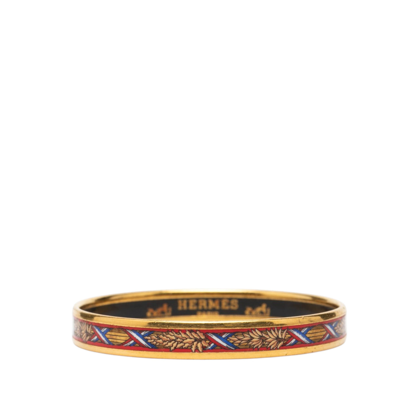 Narrow Liberte Egalite Fraternite Enamel Bangle 65 - Image 1