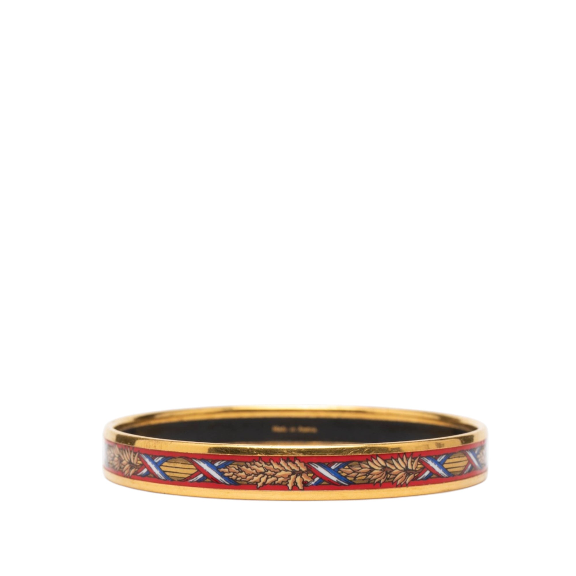 Narrow Liberte Egalite Fraternite Enamel Bangle 65 - Image 3