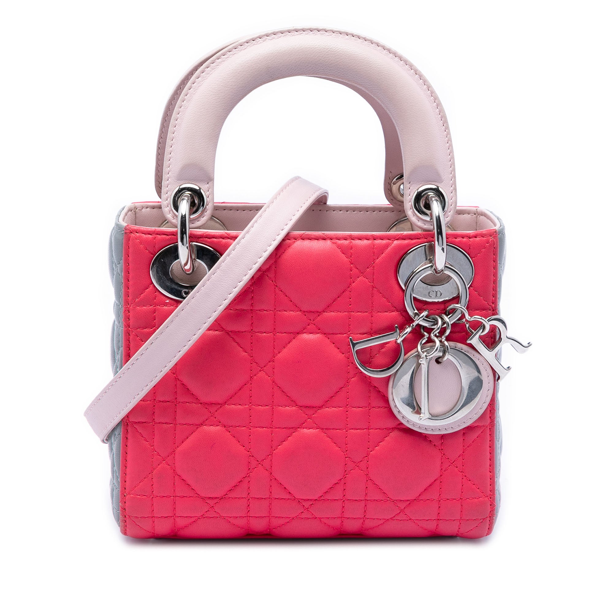 Mini Tricolor Lambskin Cannage Lady Dior - Image 1