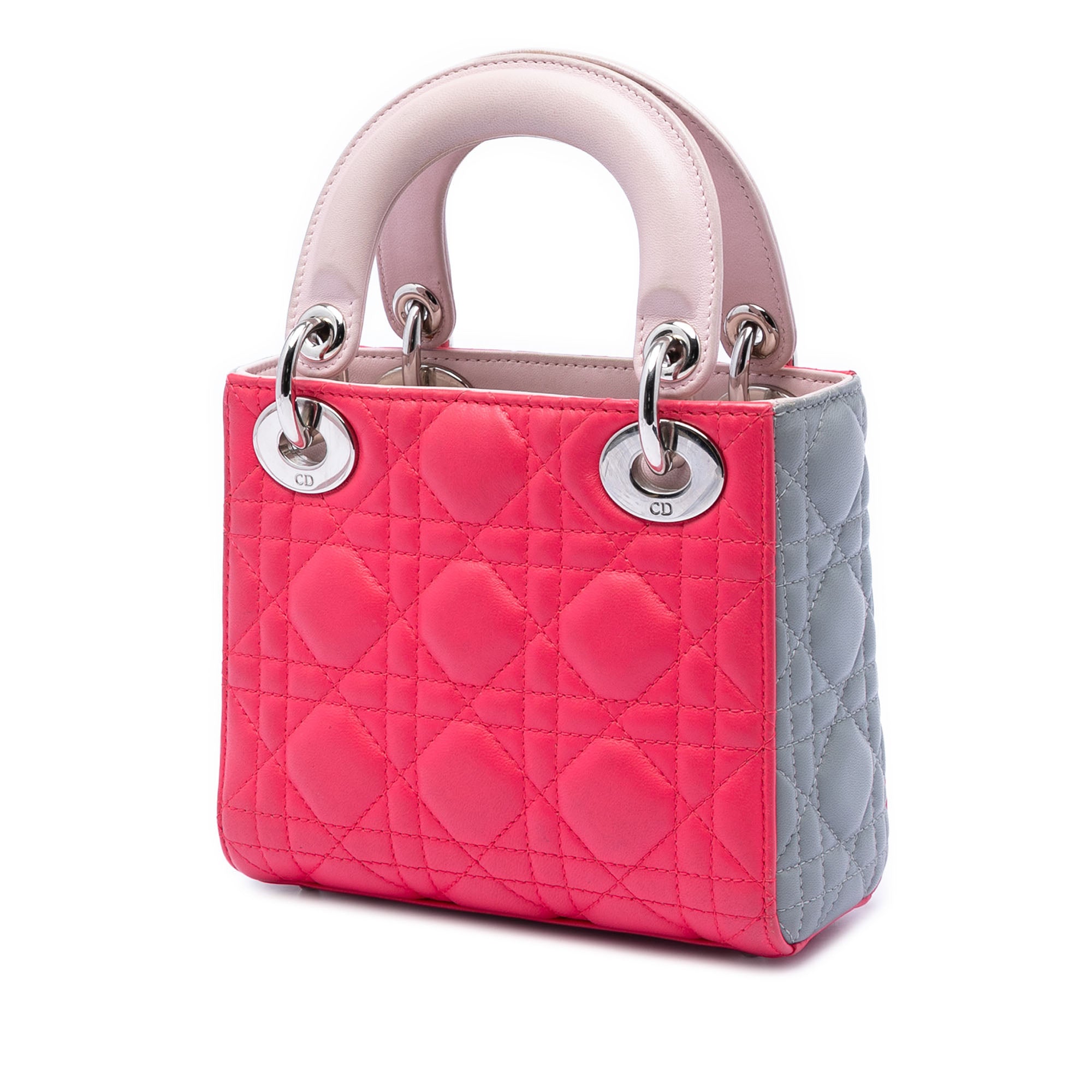 Mini Tricolor Lambskin Cannage Lady Dior - Image 2