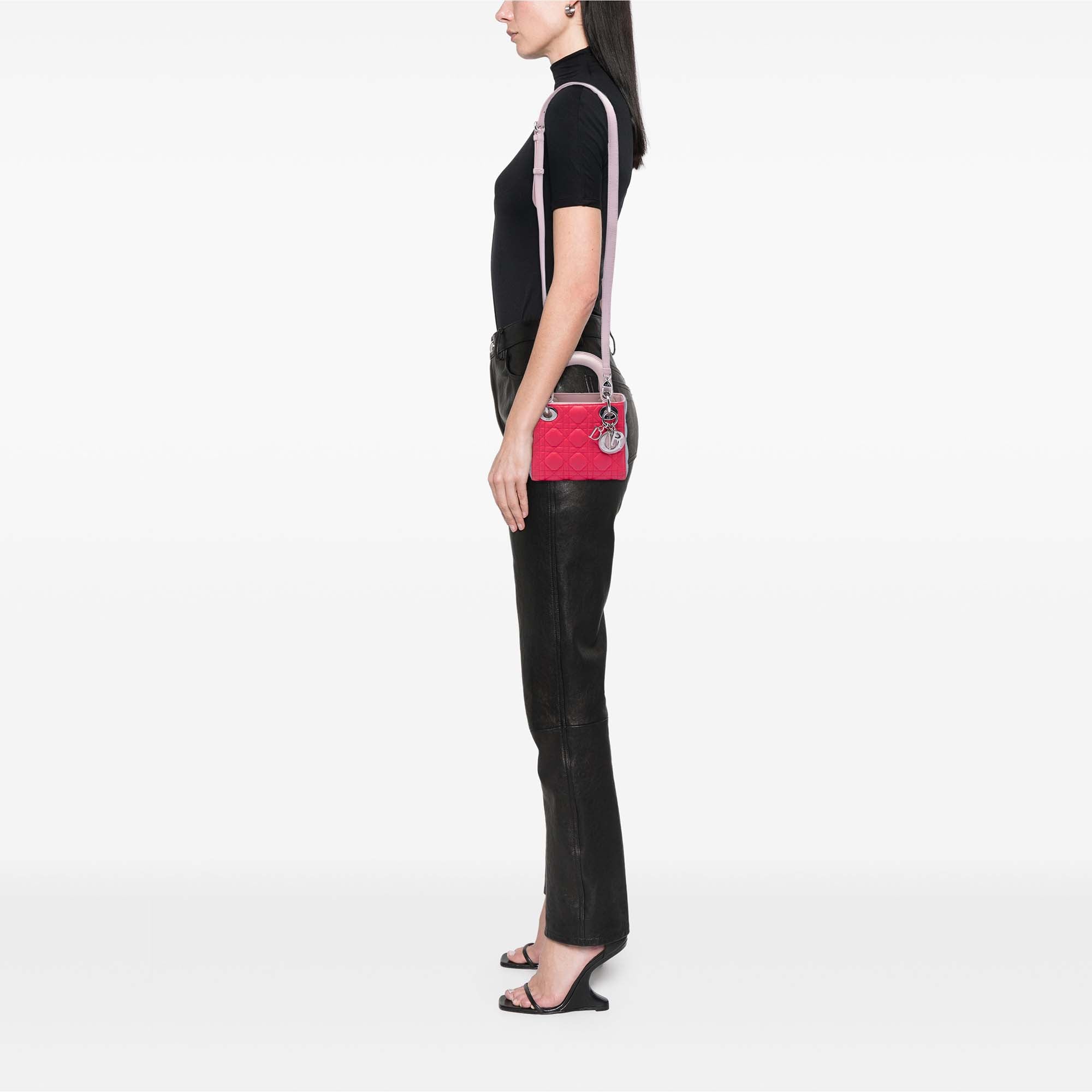 Mini Tricolor Lambskin Cannage Lady Dior - Image 6
