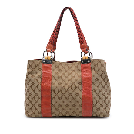 Medium GG Canvas Bamboo Libeccio Tote - Image 1