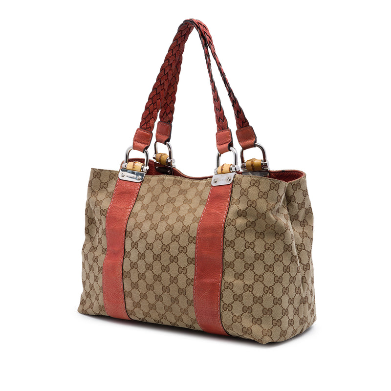 Medium GG Canvas Bamboo Libeccio Tote - Image 2