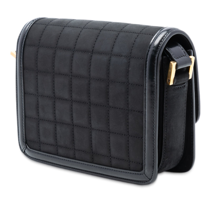 Small Quilted Suede Solferino Satchel In Box - Image 2