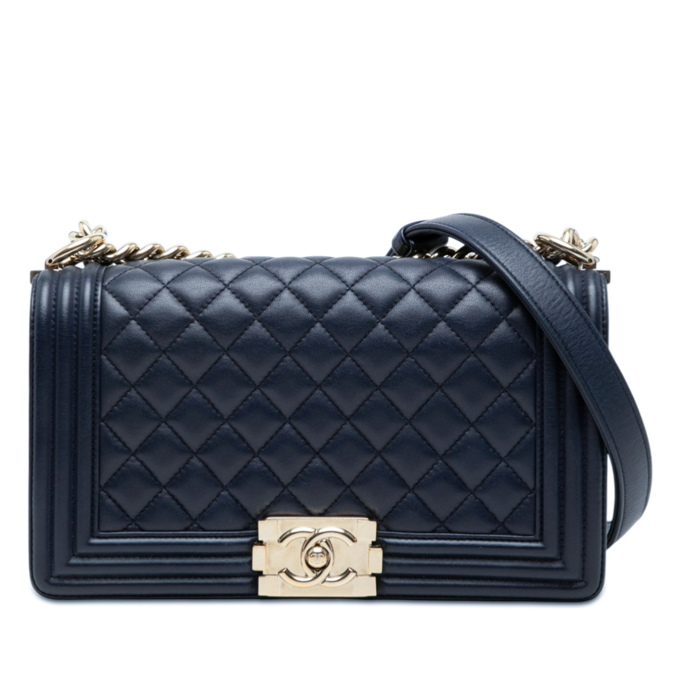 Old Medium Quilted Lambskin Boy Flap - Image 1