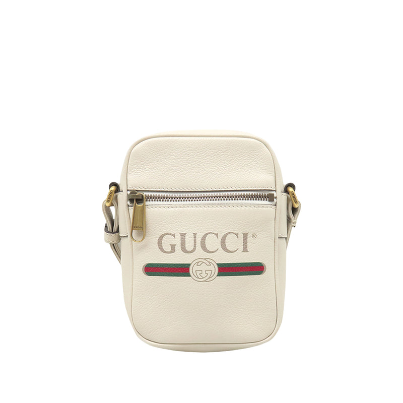 Mini Grained Calfskin Logo Crossbody