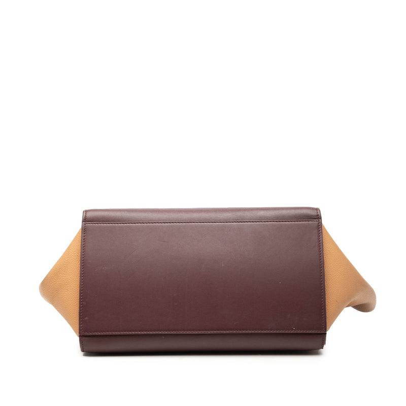 Small Tricolor Leather Trapeze Satchel - Image 3
