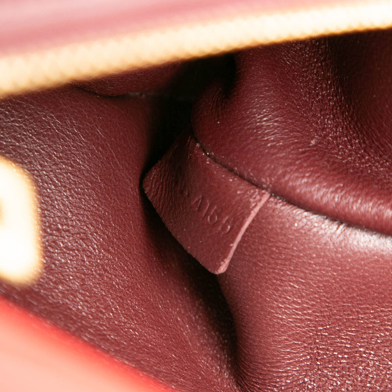 Small Tricolor Leather Trapeze Satchel - Image 6