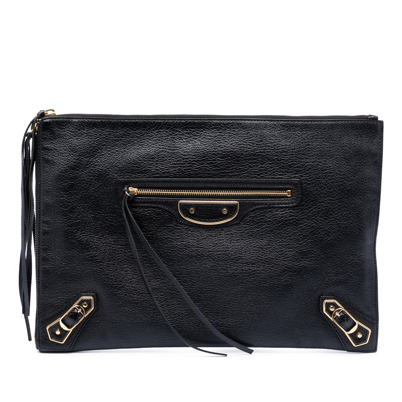 Goatskin Motocross Classic Metallic Edge Clutch - Image 1