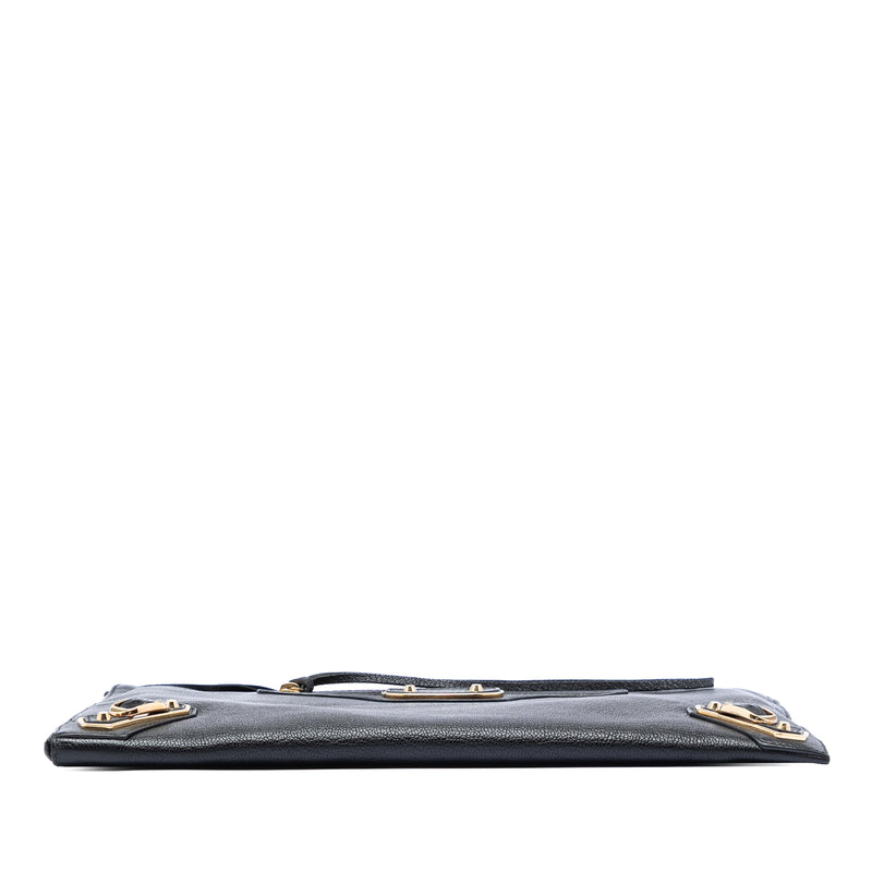 Goatskin Motocross Classic Metallic Edge Clutch - Image 3