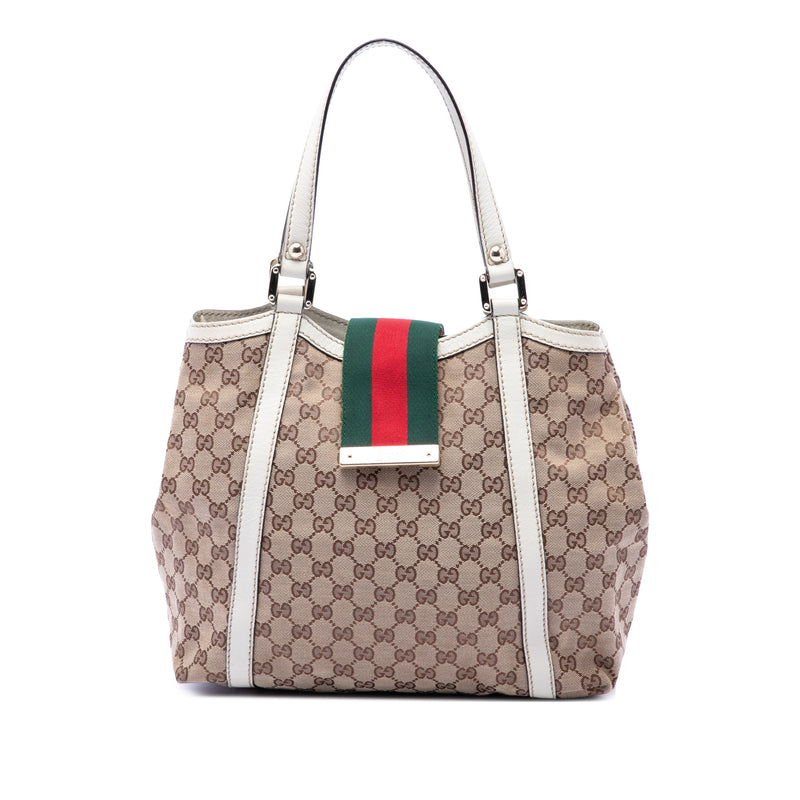 GG Canvas Web New Ladies Tote