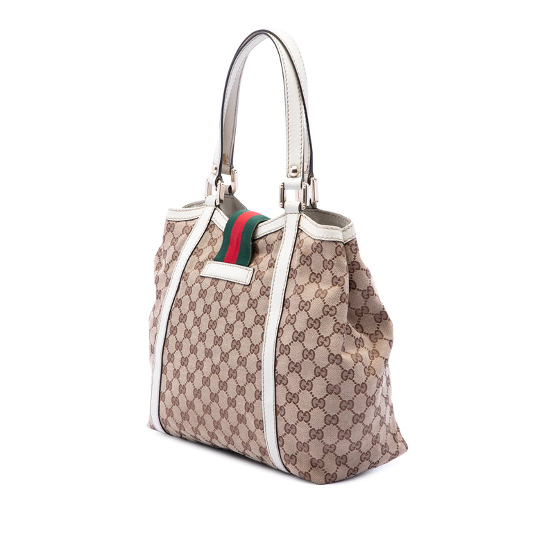 GG Canvas Web New Ladies Tote - Image 2
