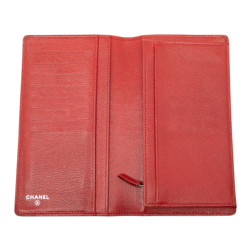 CC Camellia Embossed Leather Long Wallet - Image 4