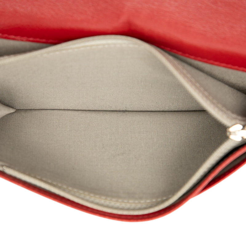 CC Camellia Embossed Leather Long Wallet - Image 5