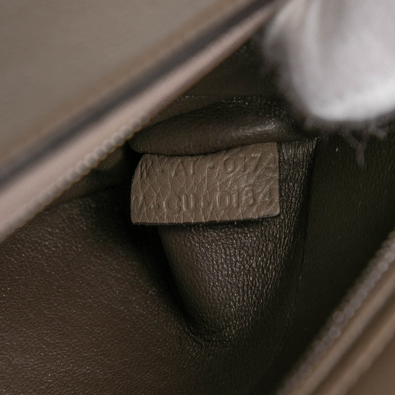 Small Bicolor Calfskin and Suede Trapeze Satchel - Image 6