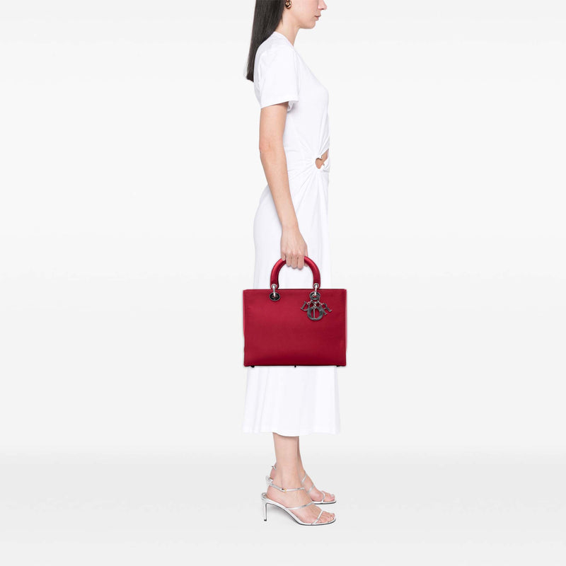 Large Satin Lady Dior - Image 7