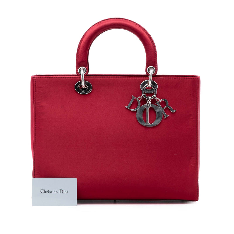 Large Satin Lady Dior - Image 8
