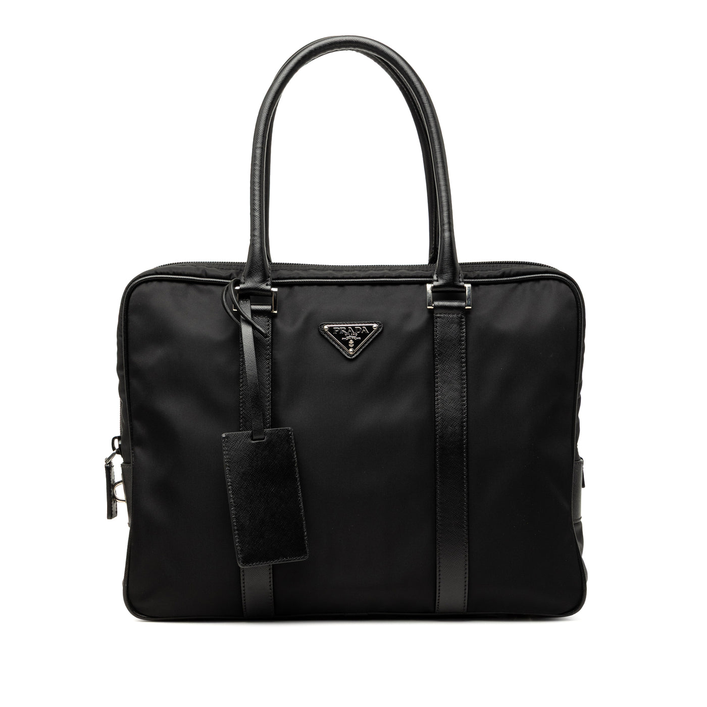 Saffiano Trimmed Tessuto Business Bag - Image 1