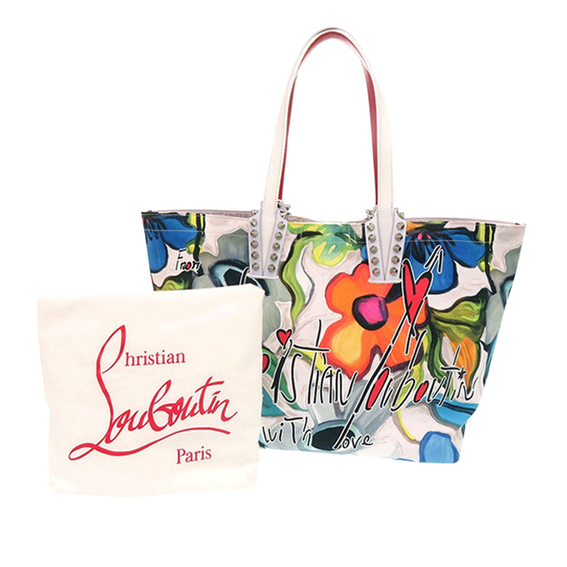 Small Floral Printed Canvas Cabata Tote - Image 14