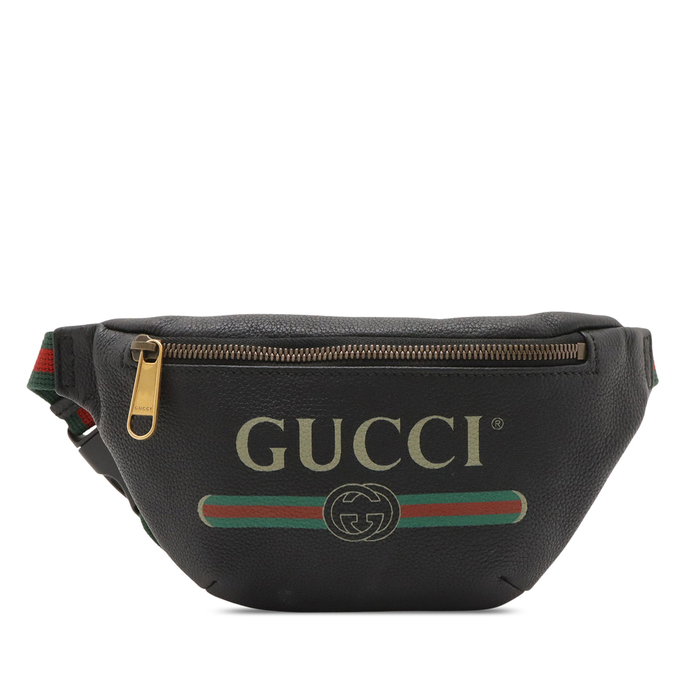 Small Grained Calfskin Web Logo Belt Bag - Image 1