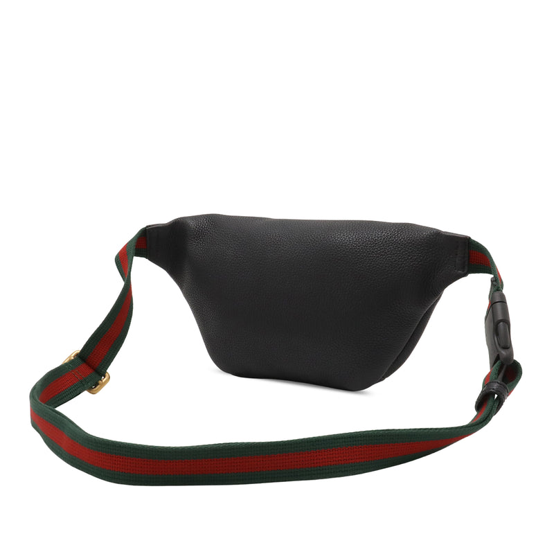 Small Grained Calfskin Web Logo Belt Bag - Image 2