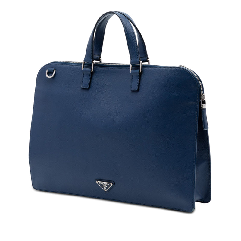 Saffiano Cuir Travel Front Zip Pocket Briefcase - Image 2