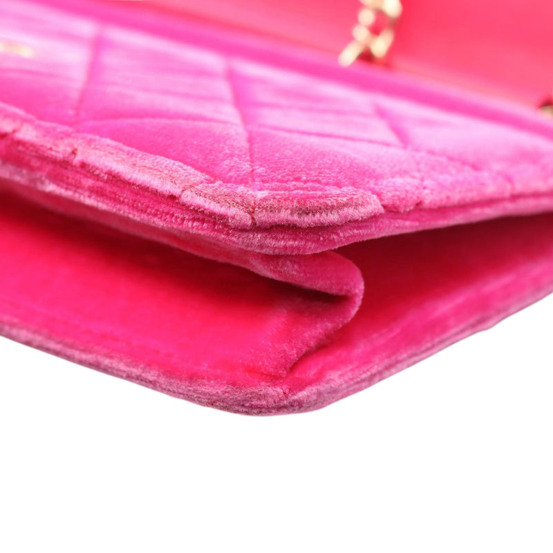 CC Quilted Velvet Wallet on Chain - Image 11