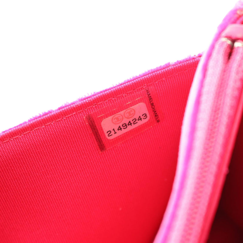 CC Quilted Velvet Wallet on Chain - Image 5
