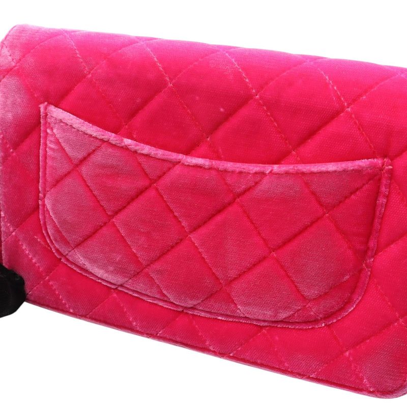 CC Quilted Velvet Wallet on Chain - Image 9