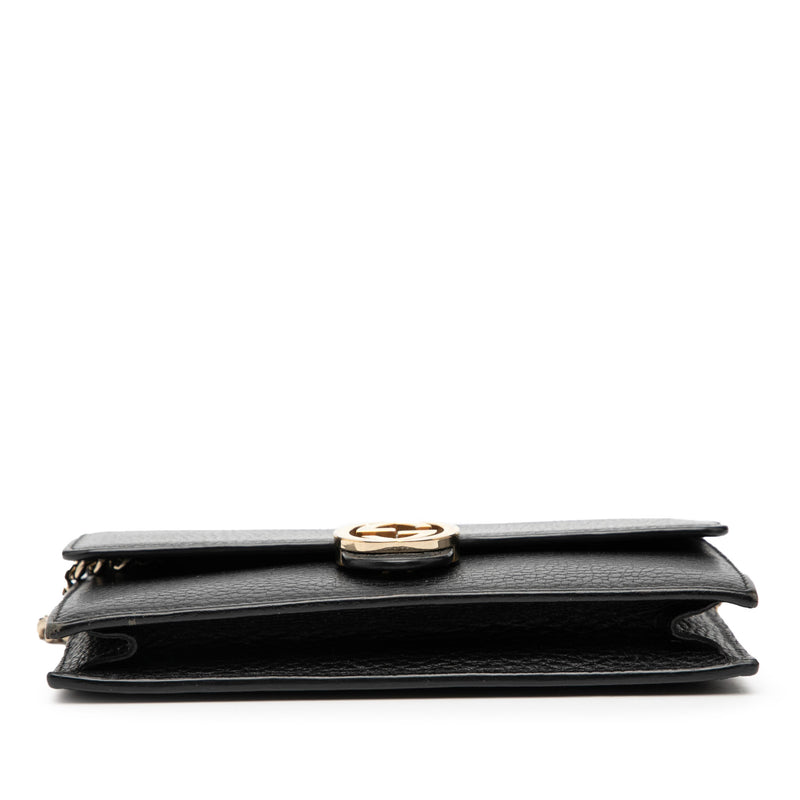 Dollar Calfskin Interlocking G Wallet on Chain - Image 3
